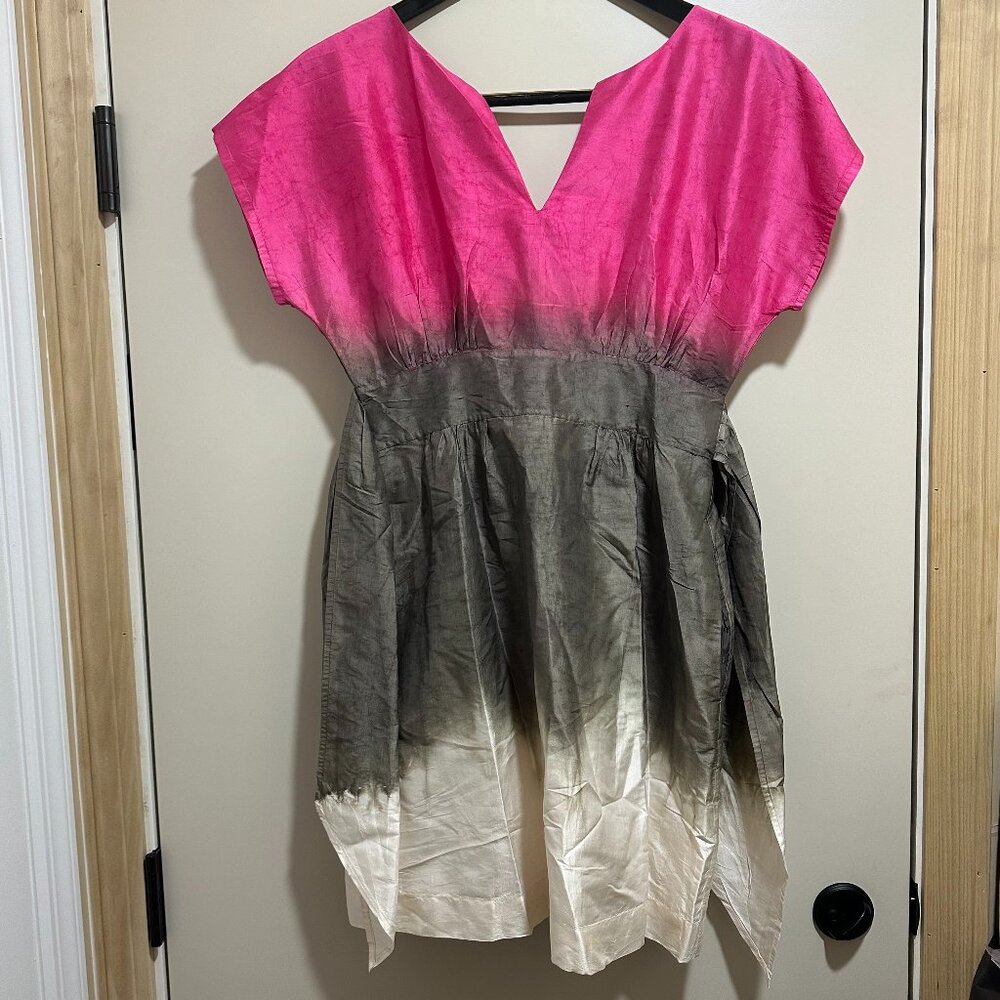 NWOT Stunning Premium Designer Calypso St. Barth Pink & Grey casual M Dress